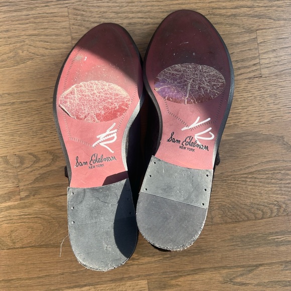 Sam Edelman woman’s black Balfour Real Fur Hair Double Buckle loafer - Picture 7 of 15